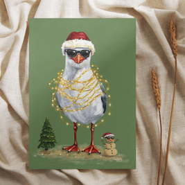 Sandy Claus Seagull - Art Print