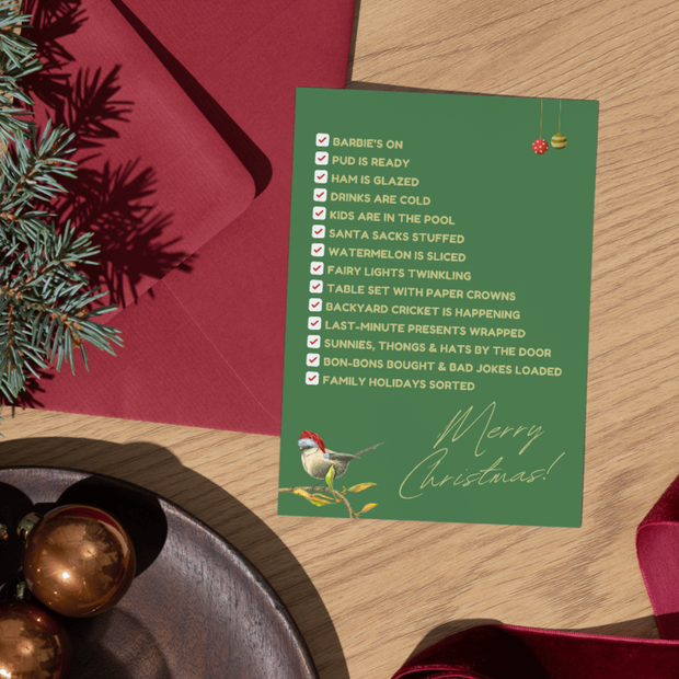 Greeting Card - Christmas List