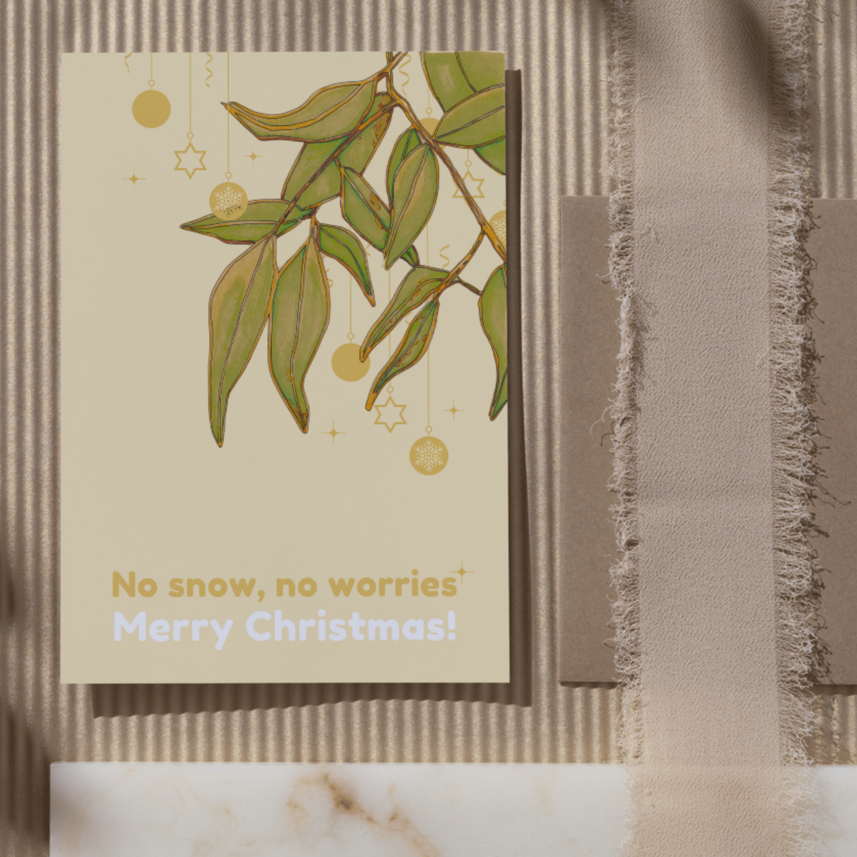 Greeting Card - Christmas Gum Leaves