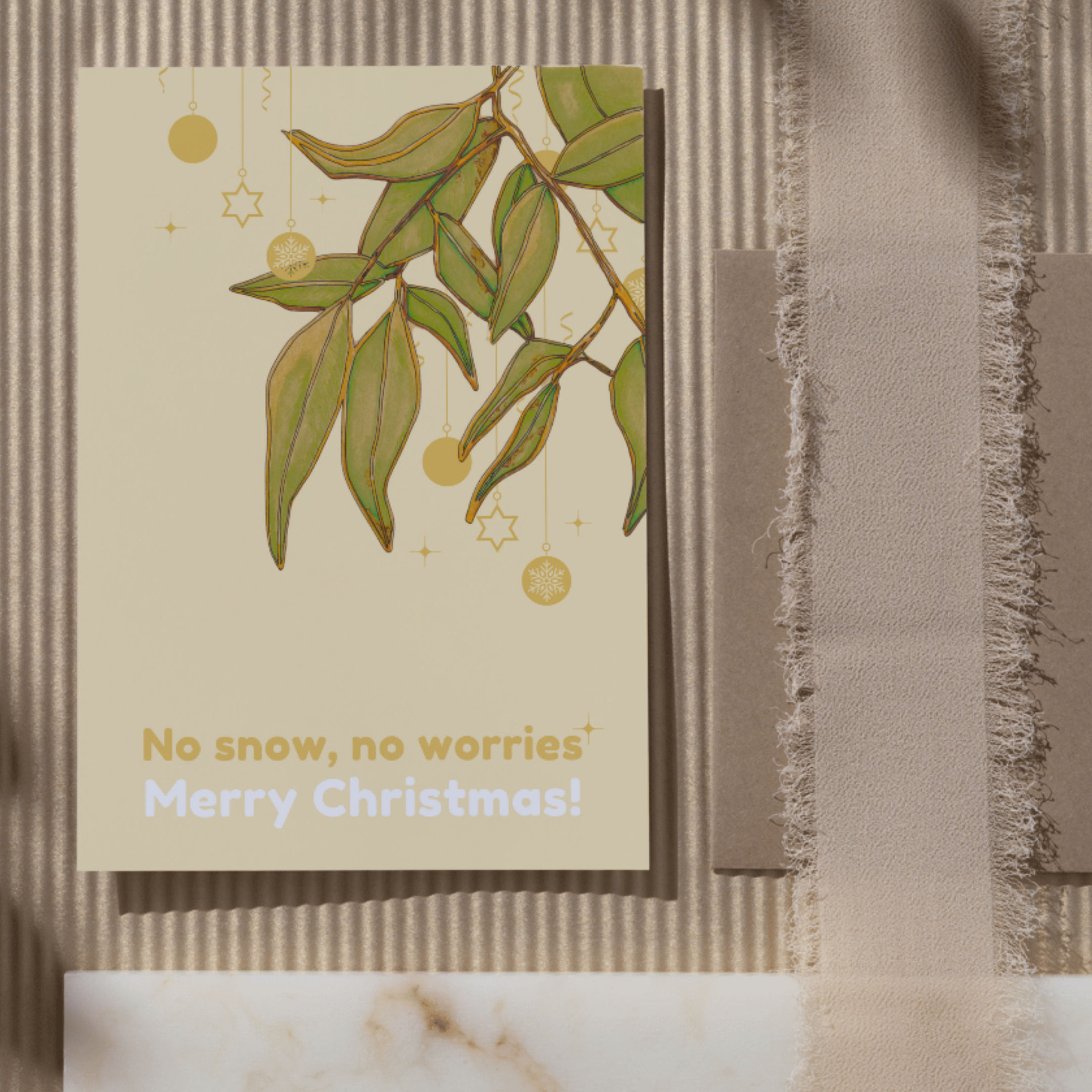 Greeting Card - Christmas Gum Leaves