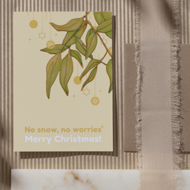 Greeting Card - Christmas Gum Leaves