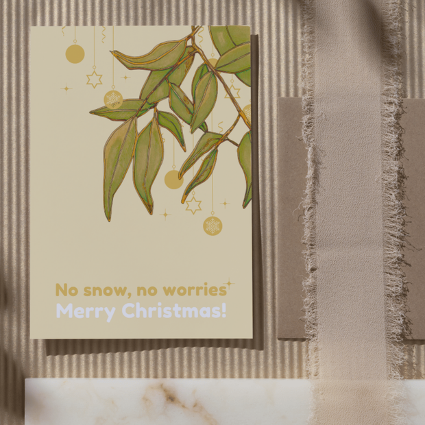 Greeting Card - Christmas Gum Leaves