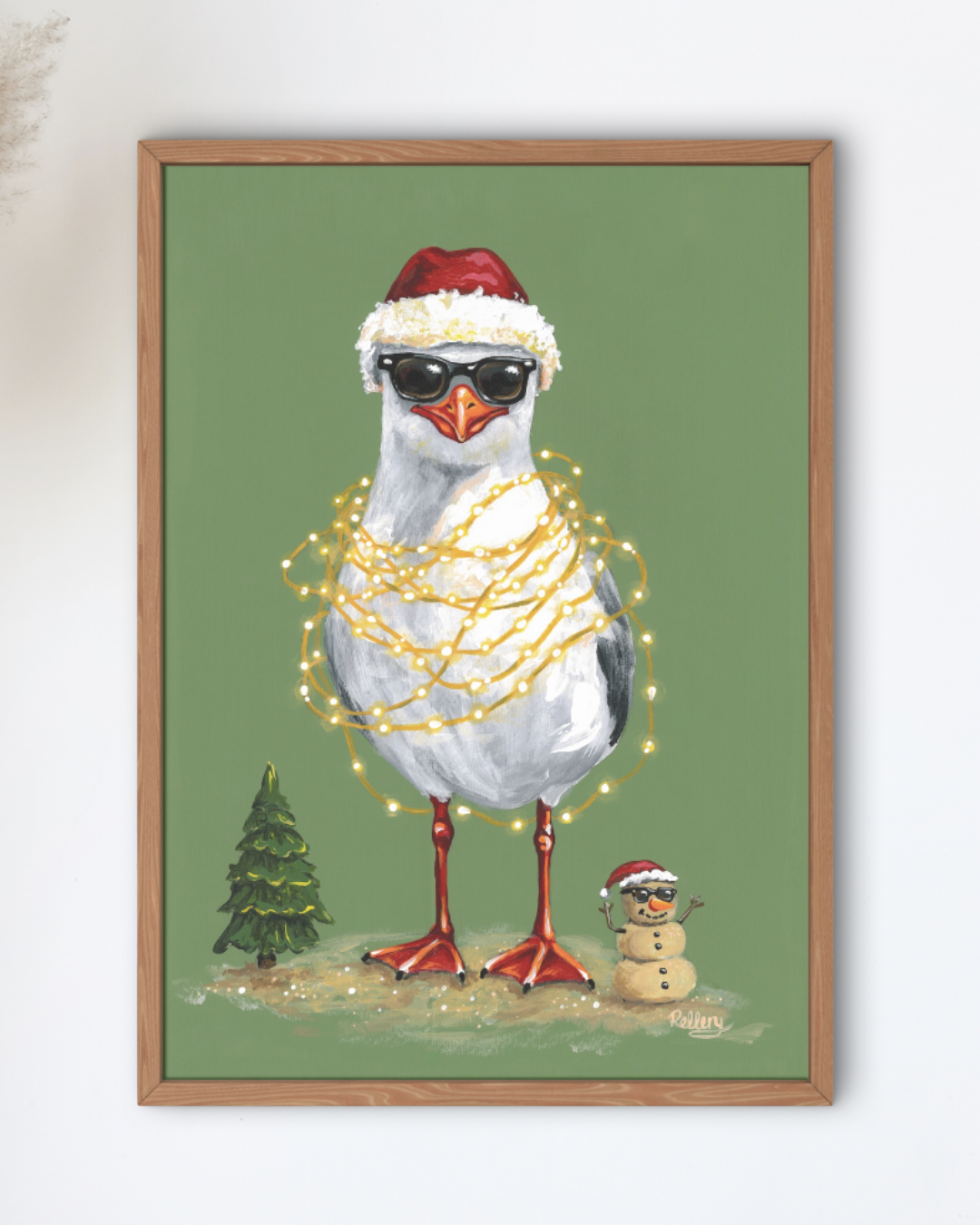 Sandy Claus Seagull - Art Print