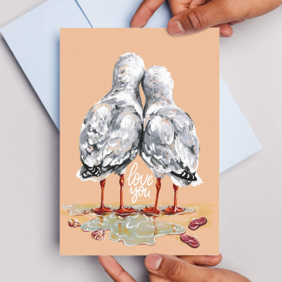 Love You The Love Gulls - Greeting Card