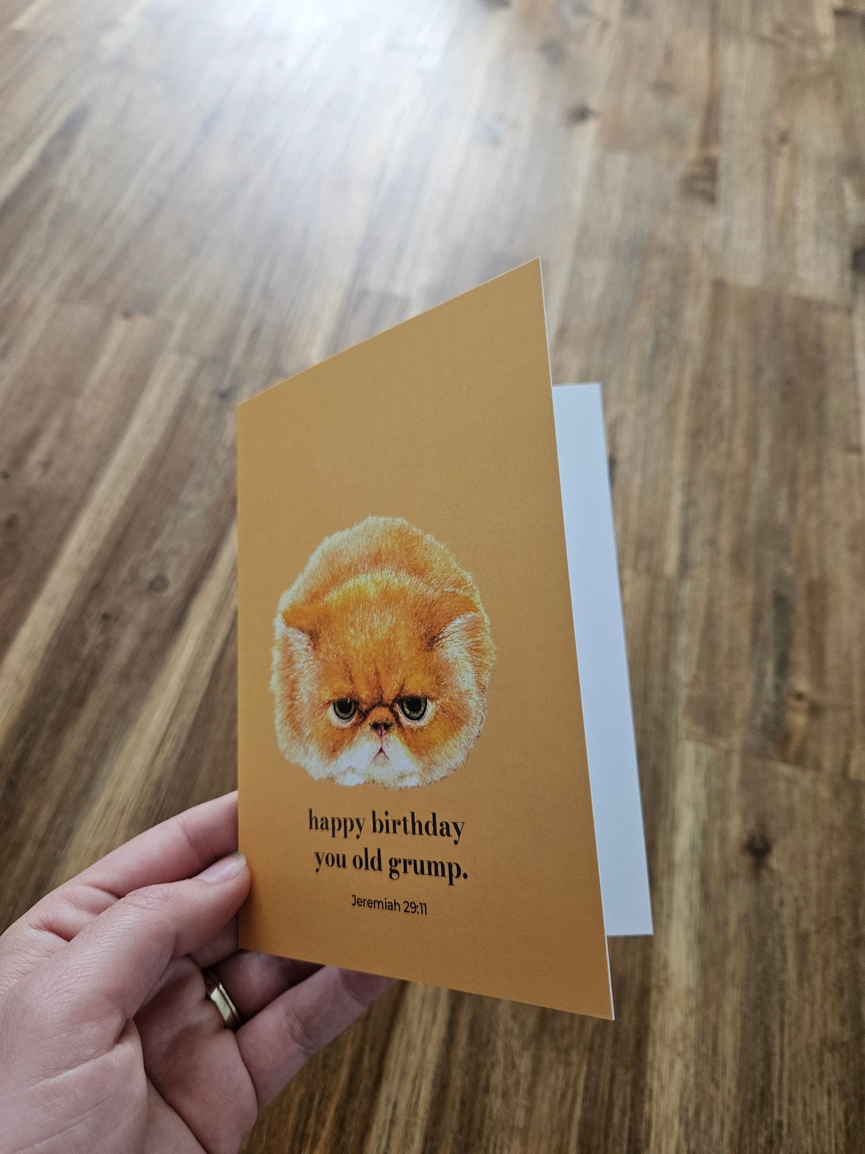Greeting Card - Happy Birthday You Old Grump. Jeremiah 29:11