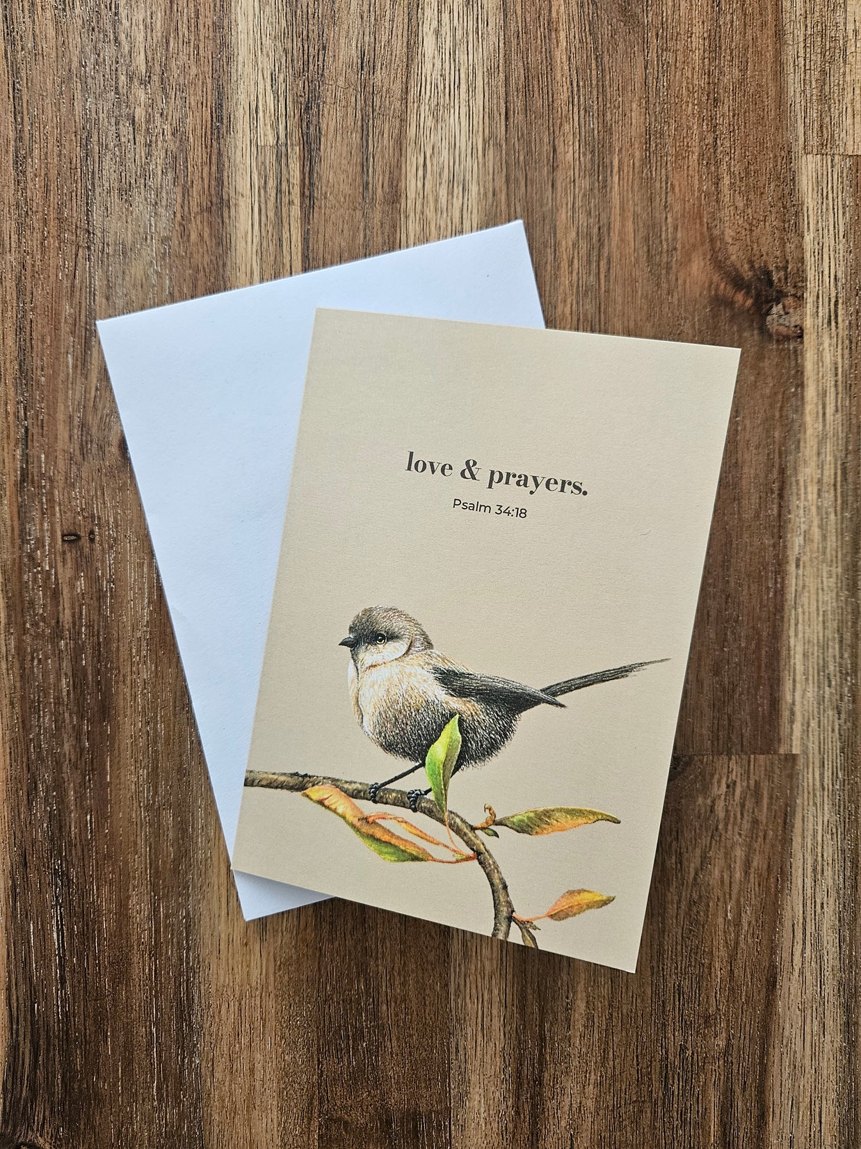 Greeting Card - Love & Prayers. Psalm 34:18