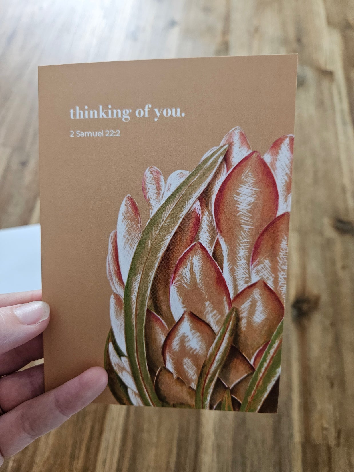 Greeting Card - Thinking of You. 2 Samuel 22:2