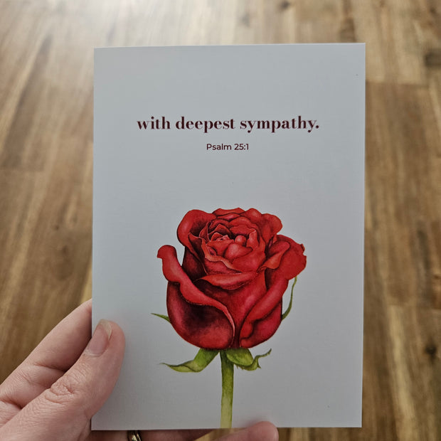 Greeting Card - With Deepest Sympathy. Psalm 25:1