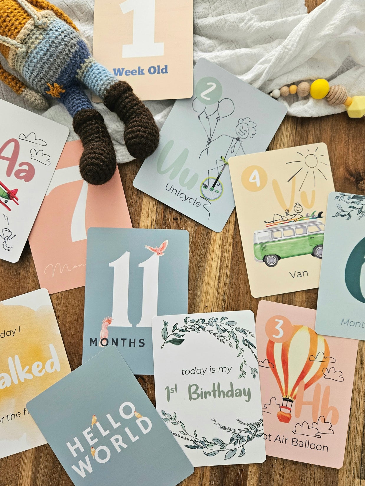 Baby Milestone Cards (Aussie Animals Edition)