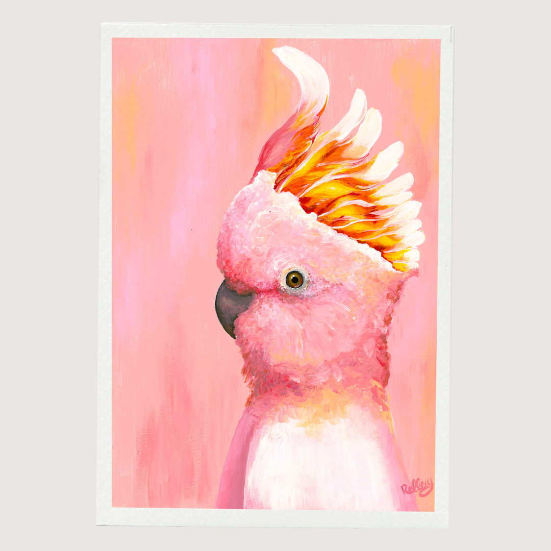 Pink Cockatoo Art Print