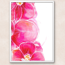 Pink Orchid Abstract Art Print