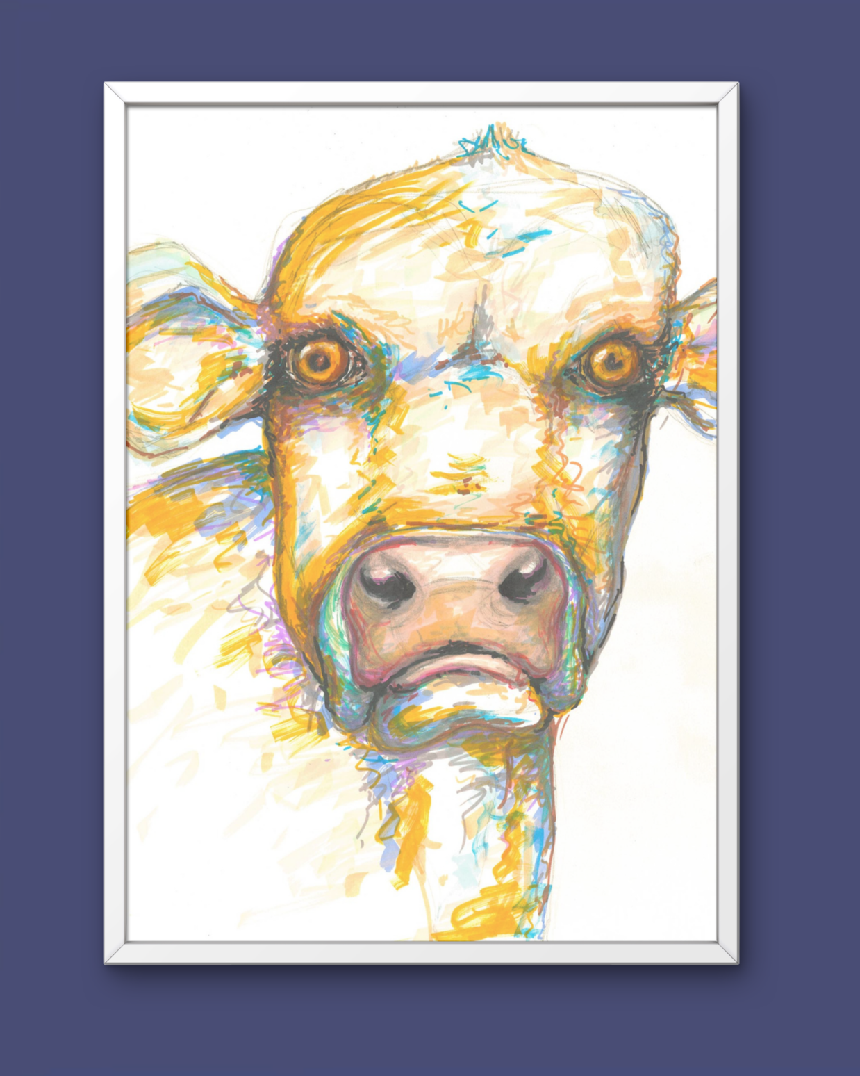 Mad Cow Art Print