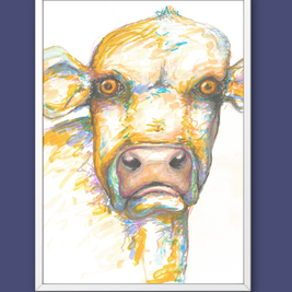 Mad Cow Art Print