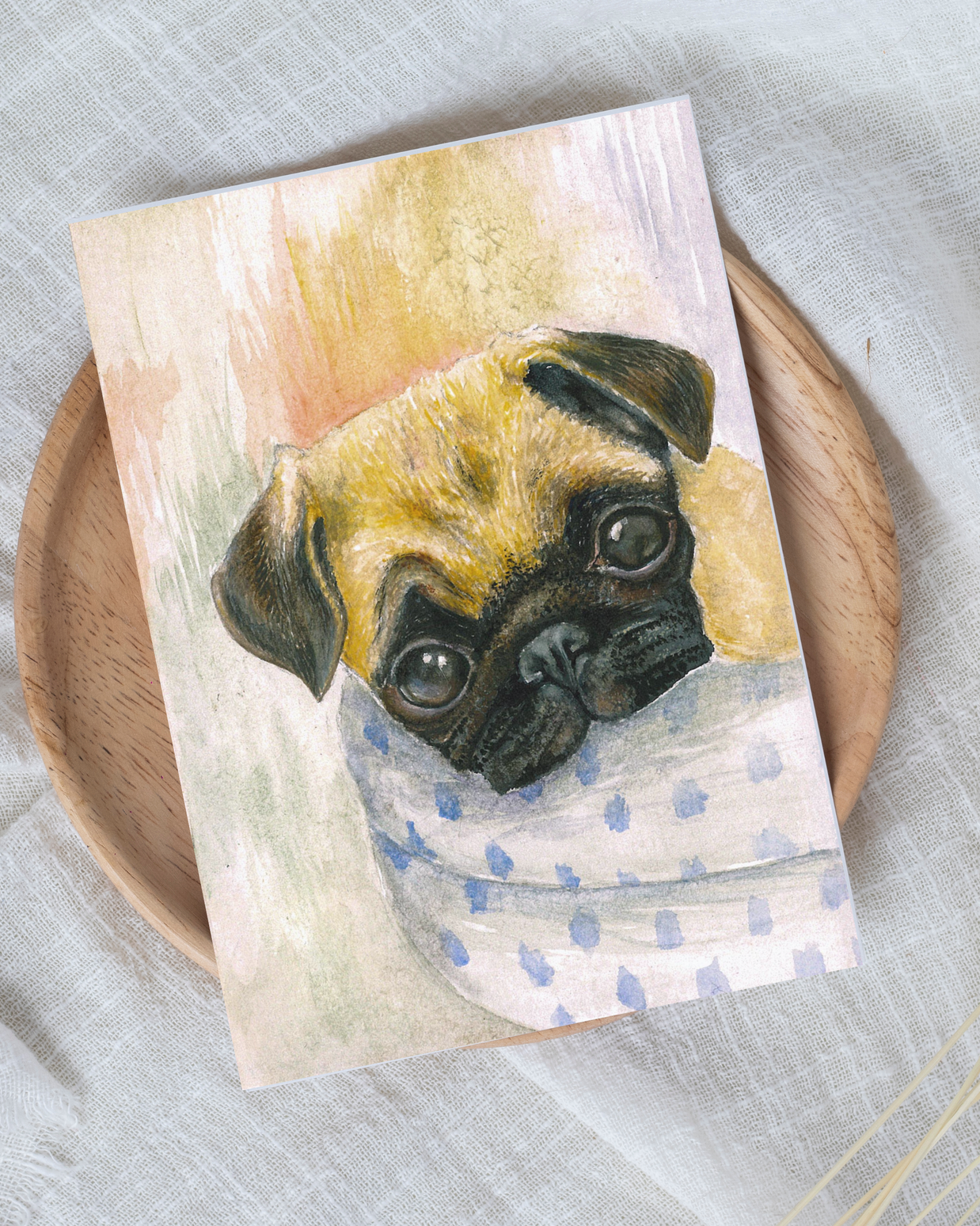 Pug Puppy Art Print