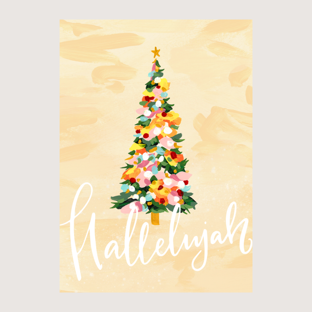 Hallelujah Christmas Tree - Greeting Card