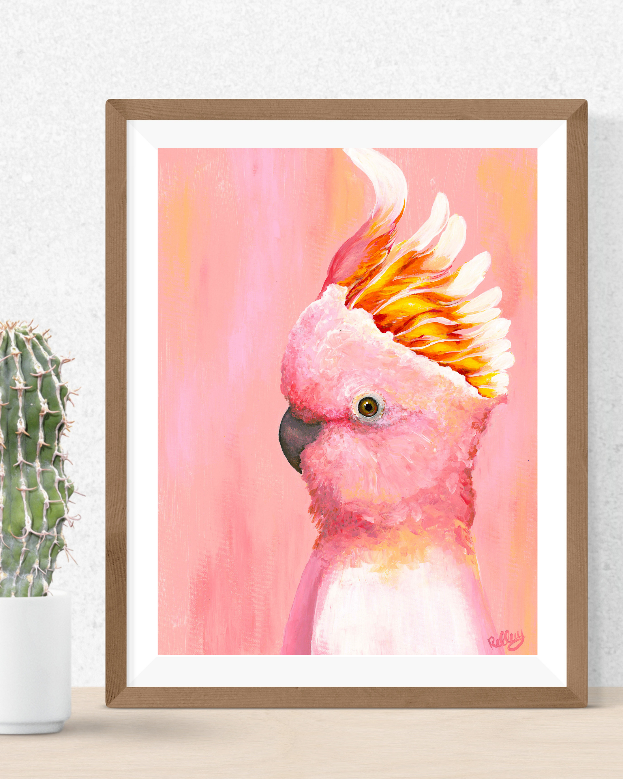 Pink Cockatoo Art Print