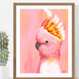 Pink Cockatoo Art Print