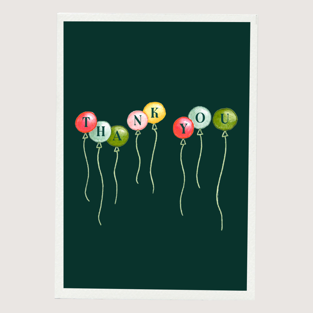 Greeting Card - Thank You Balloons
