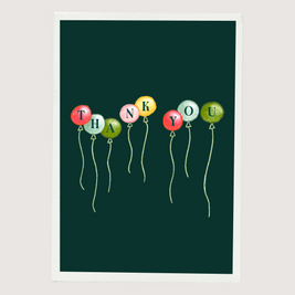 Greeting Card - Thank You Balloons