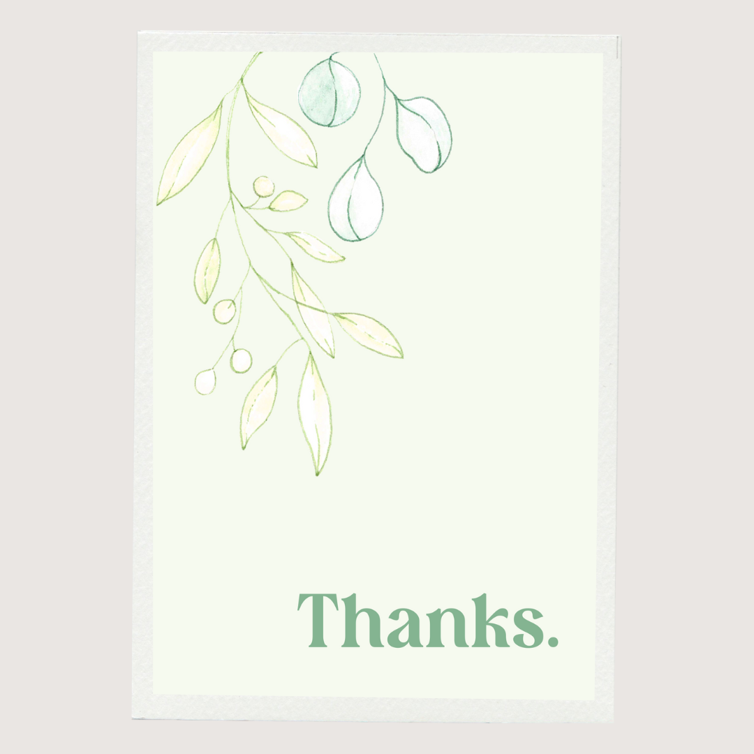 Greeting Card - Thanks Mint