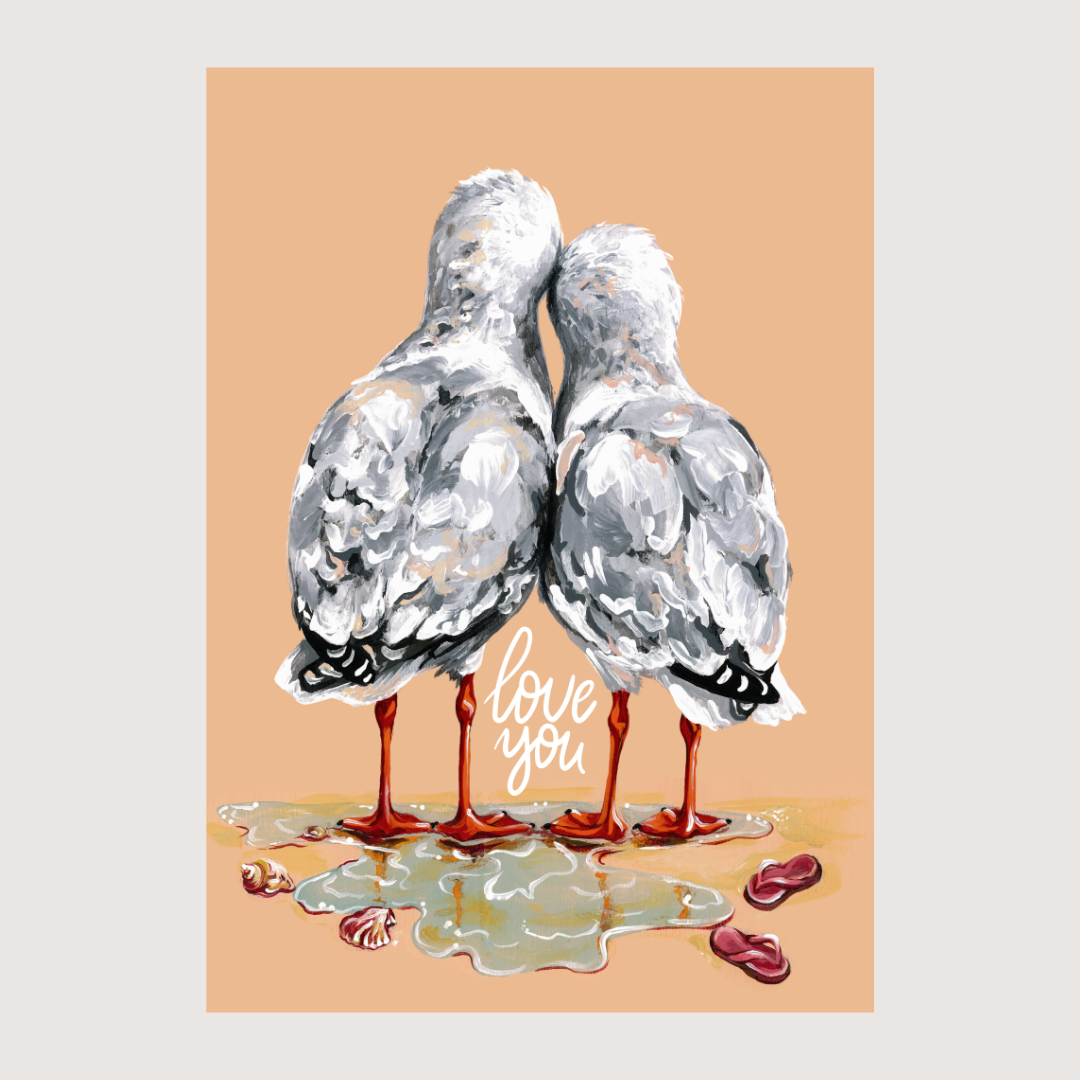 Love You The Love Gulls - Greeting Card