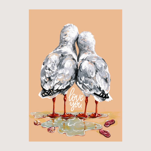 Love You The Love Gulls - Greeting Card