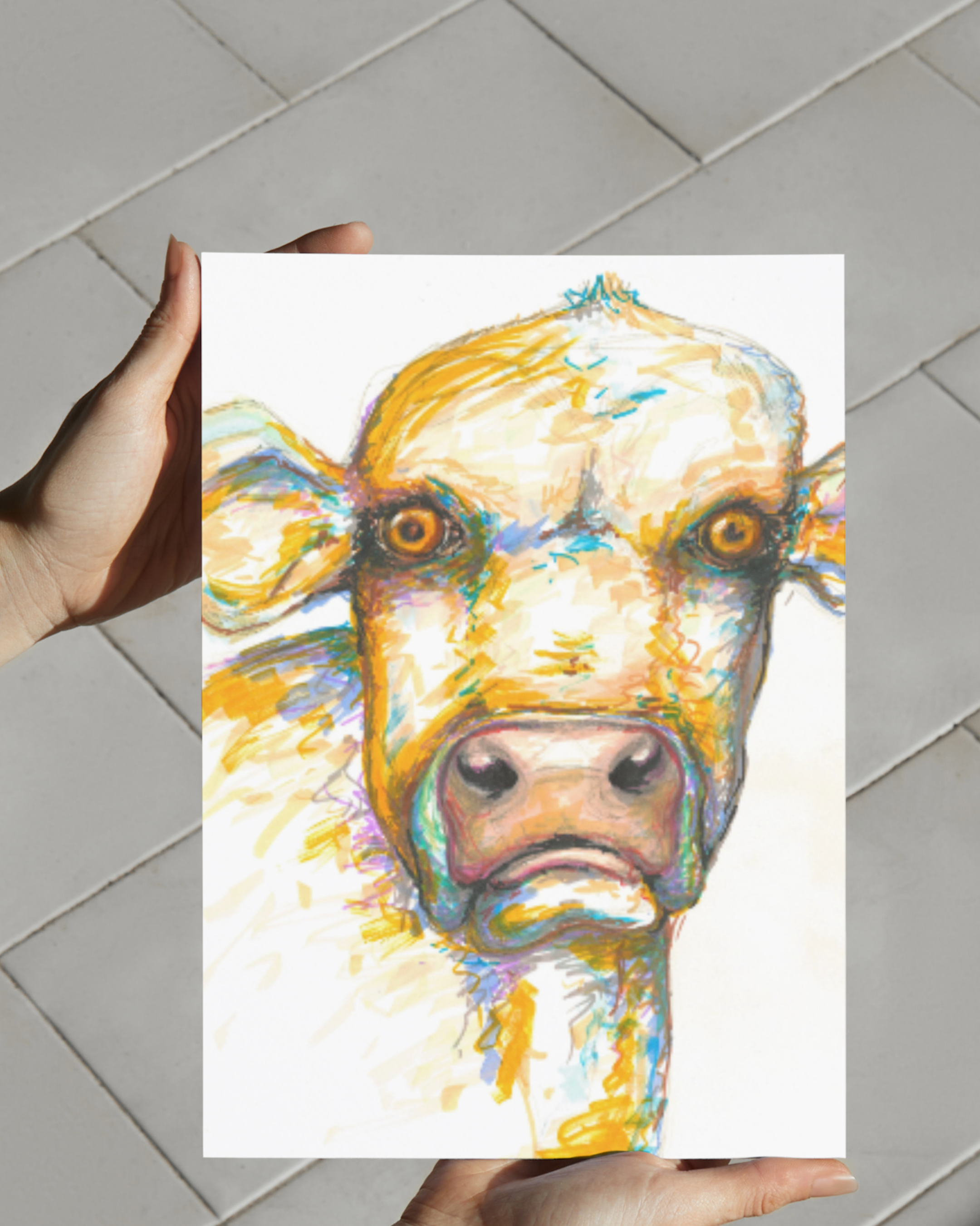 Mad Cow Art Print
