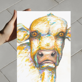 Mad Cow Art Print