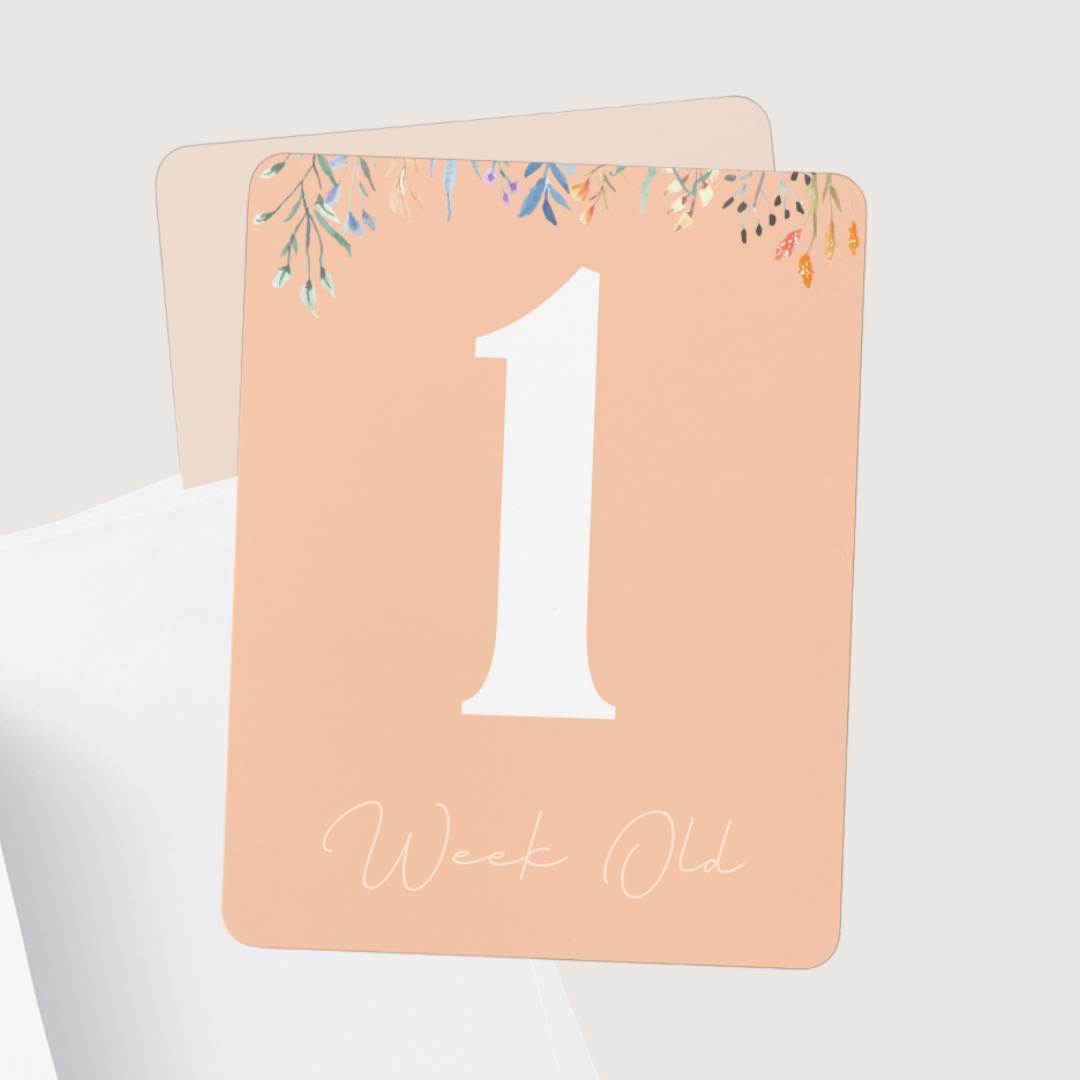 Baby Milestone Cards (Peach Fuzz Edition)