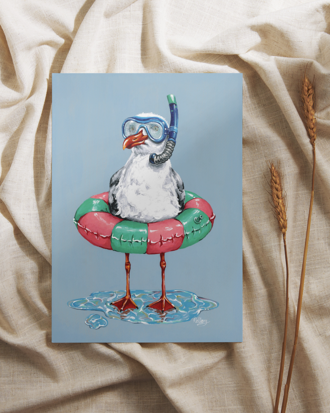 Splish Seagull - Art Print
