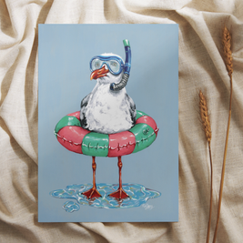 Splish Seagull - Art Print
