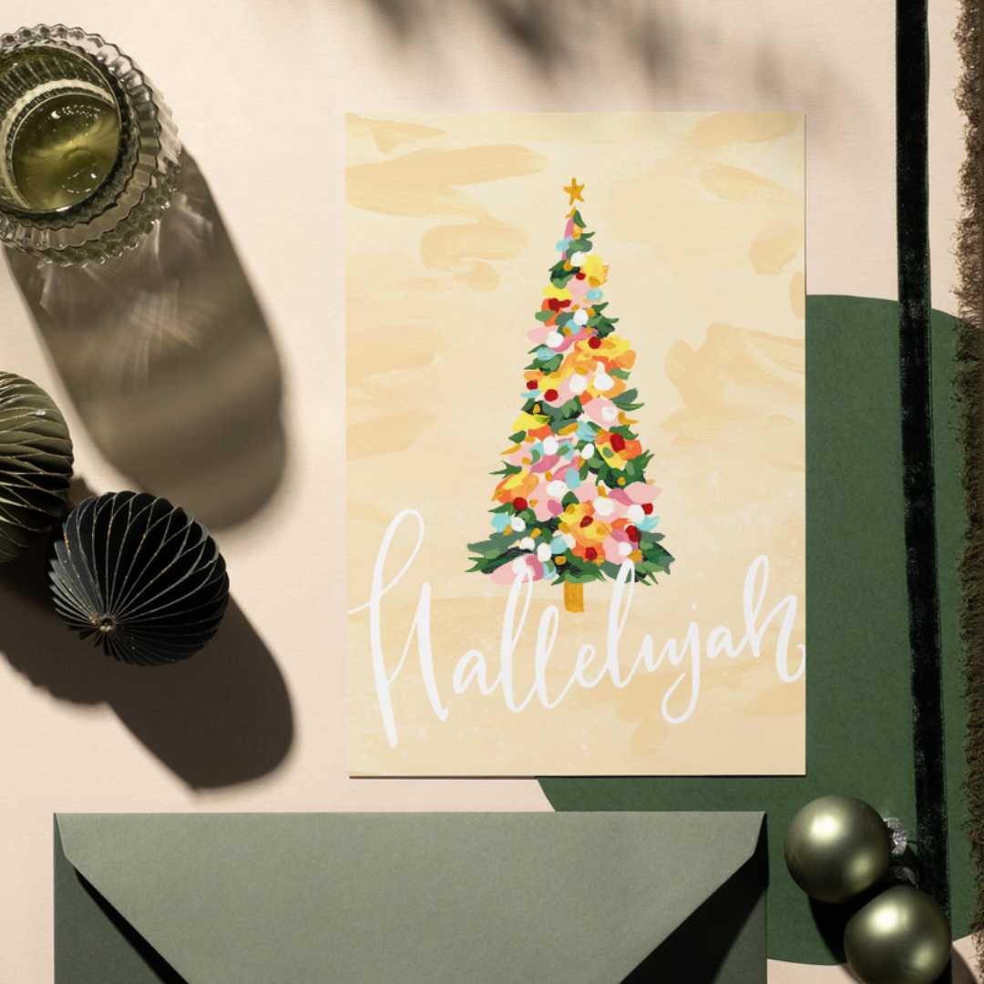 Hallelujah Christmas Tree - Greeting Card