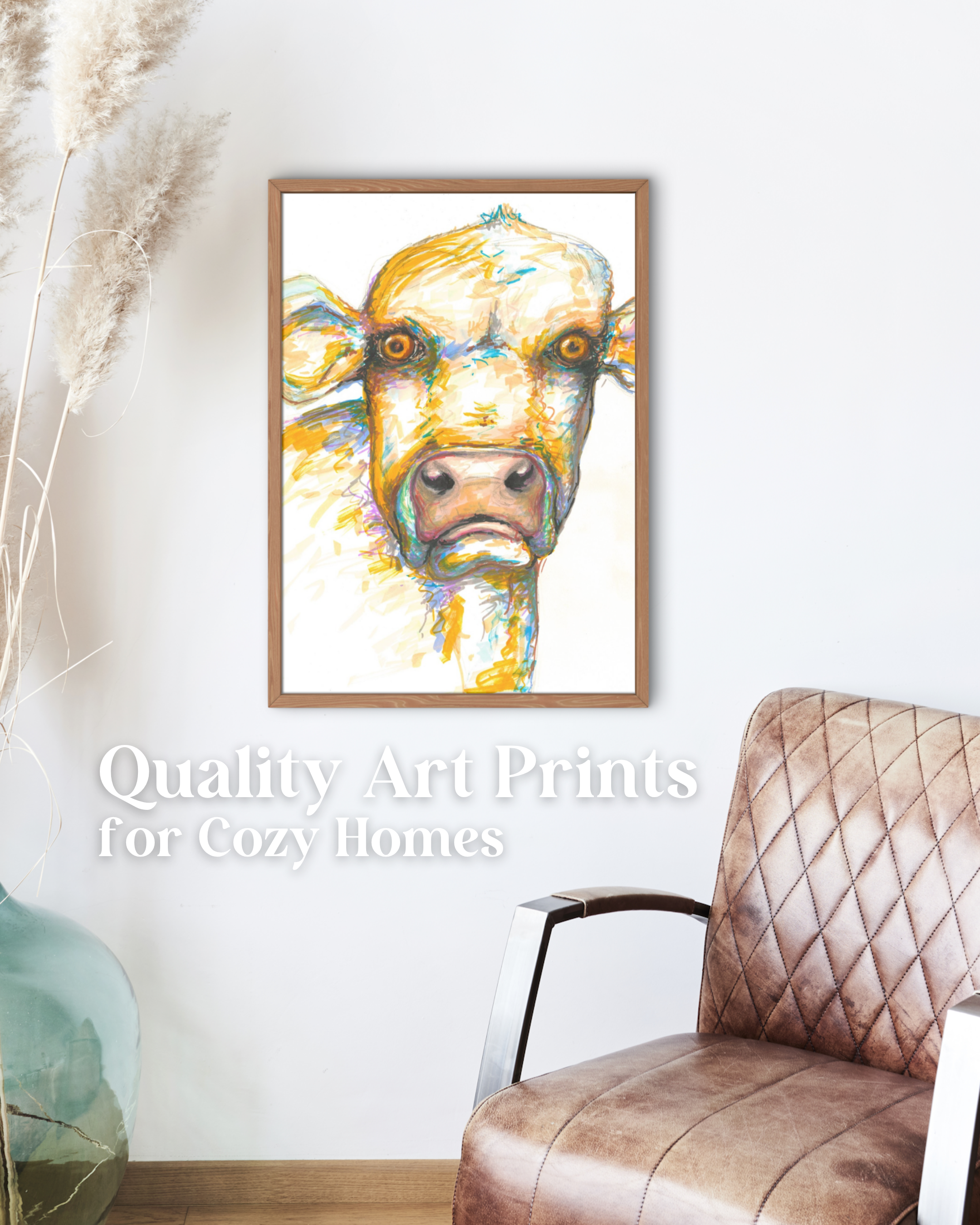 Mad Cow Art Print