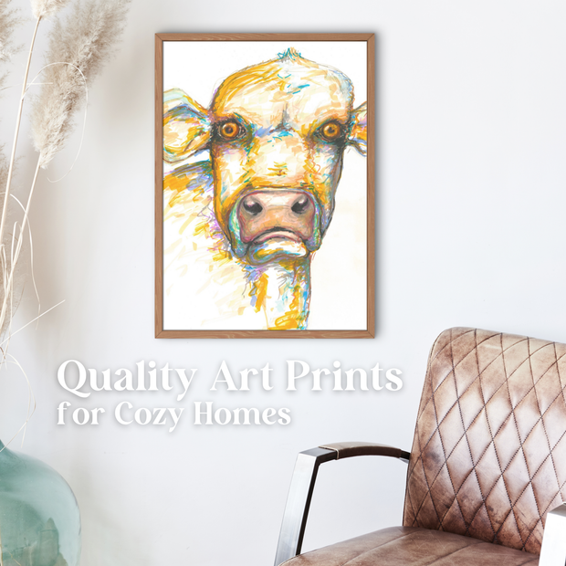 Mad Cow Art Print