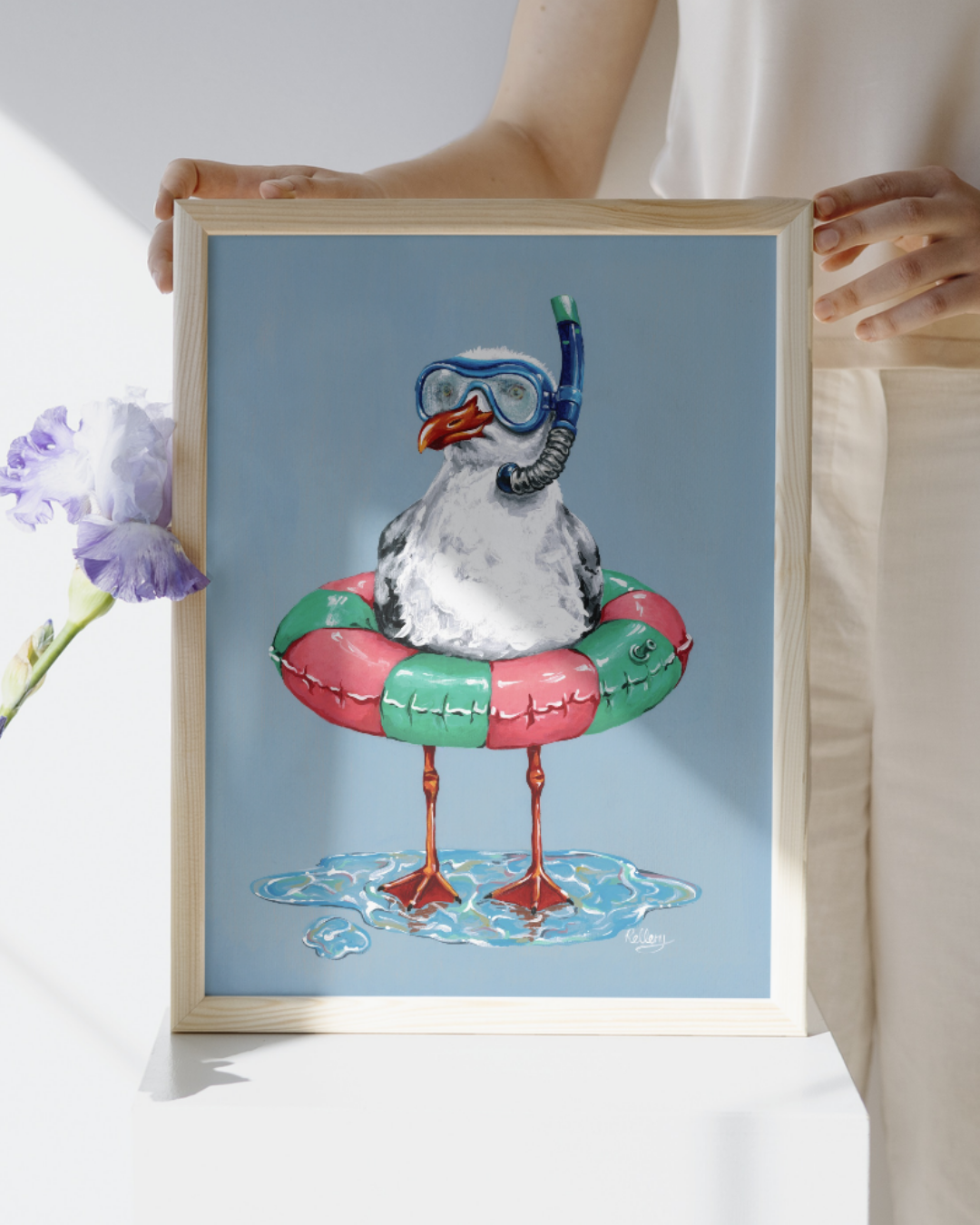 Splish Seagull - Art Print