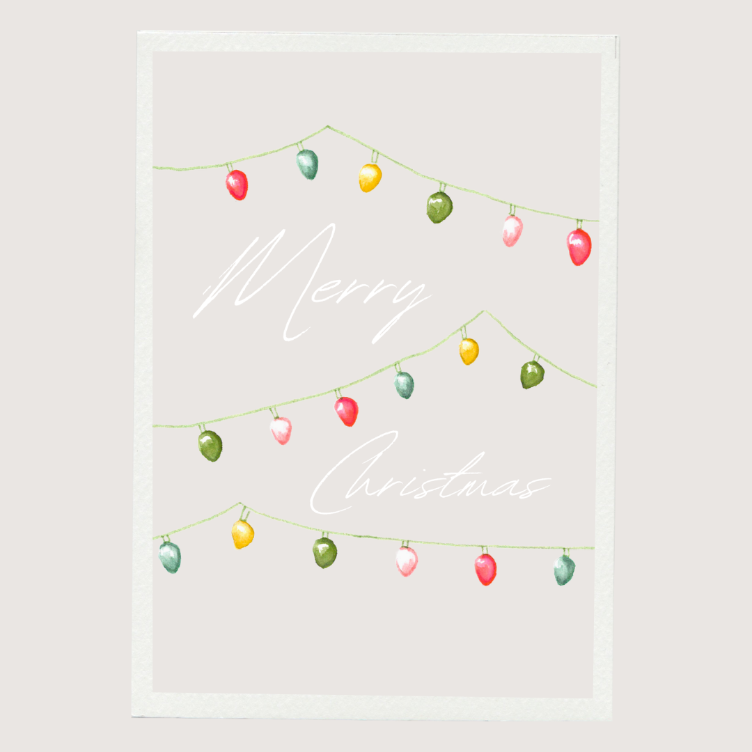 Greeting Card - Merry Christmas Lights