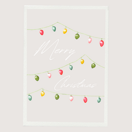 Greeting Card - Merry Christmas Lights