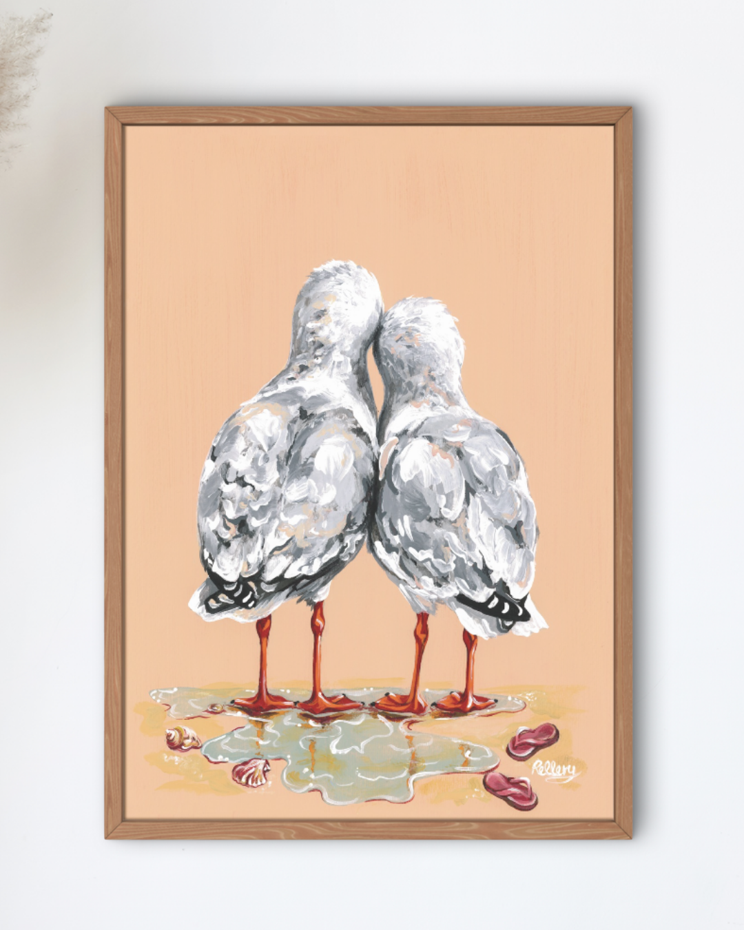 The Love Gulls Seagulls - Art Print
