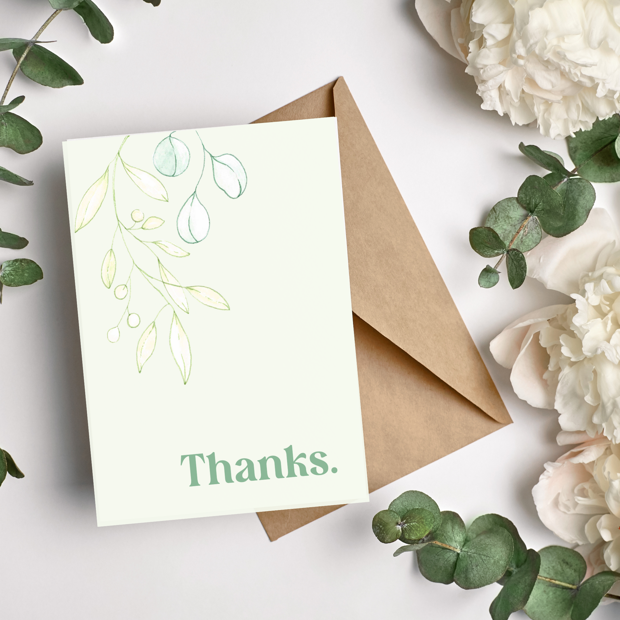 Greeting Card - Thanks Mint