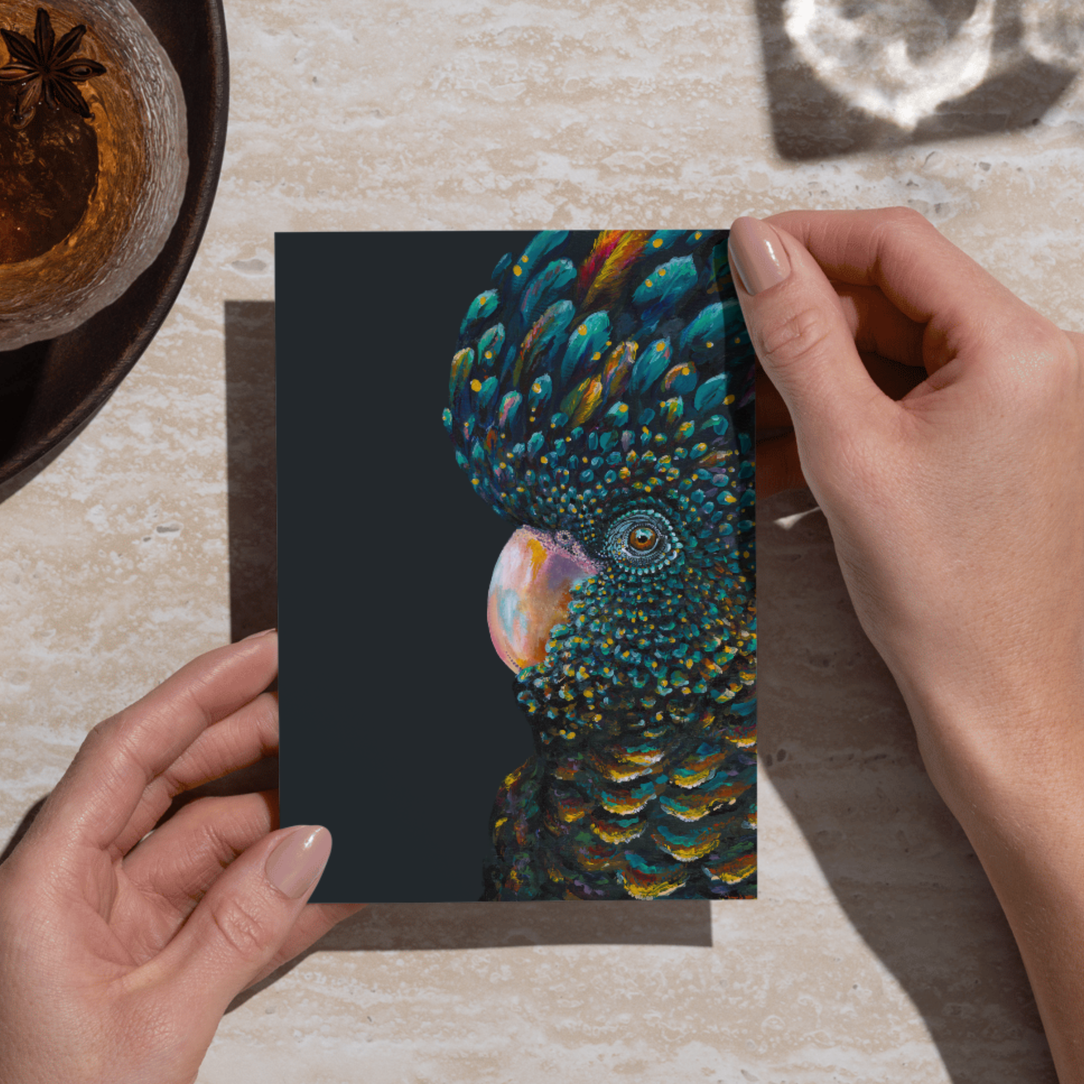 Greeting Card - Plain Black Cockatoo