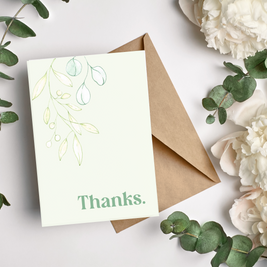 Greeting Card - Thanks Mint