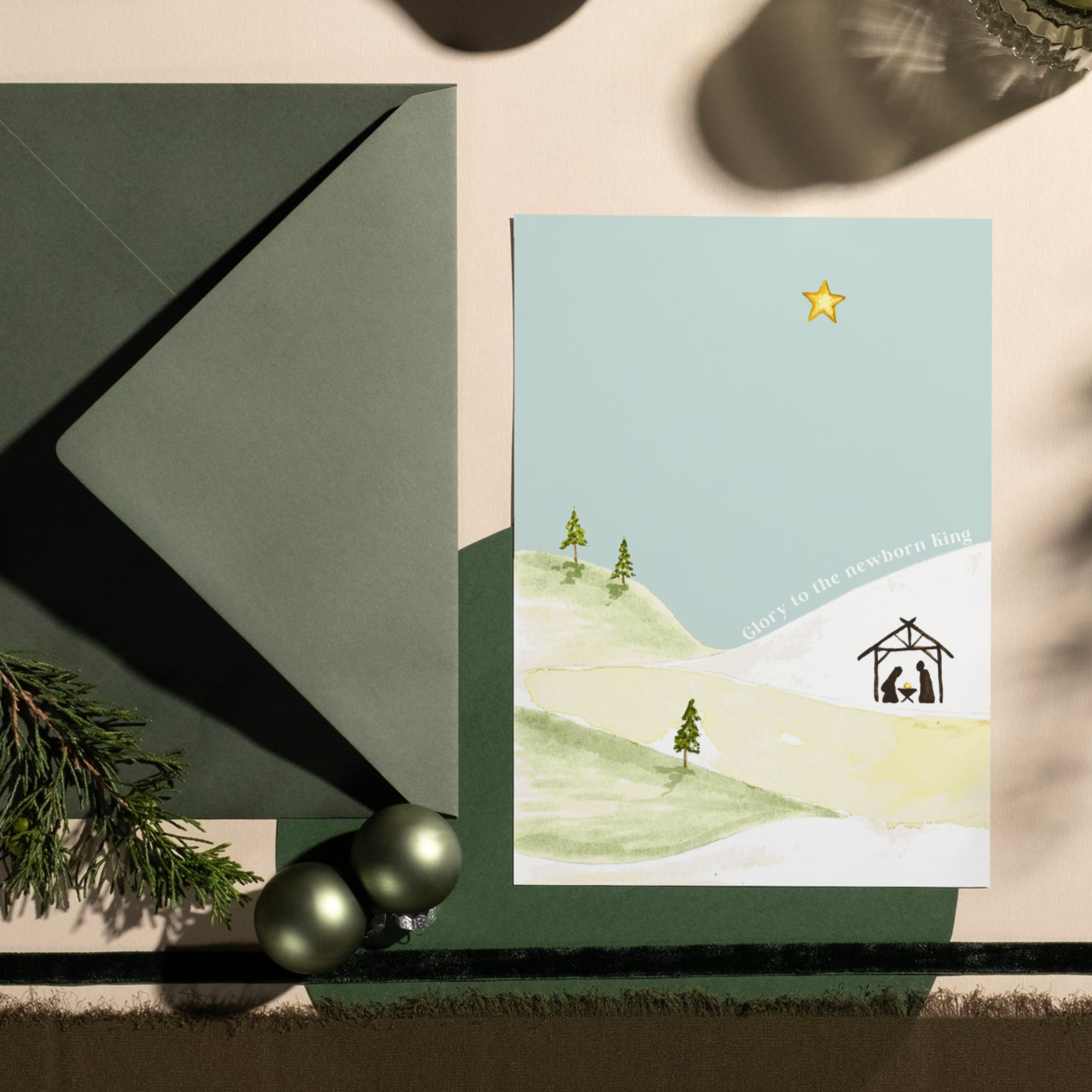 Greeting Card - Glory to the Newborn King