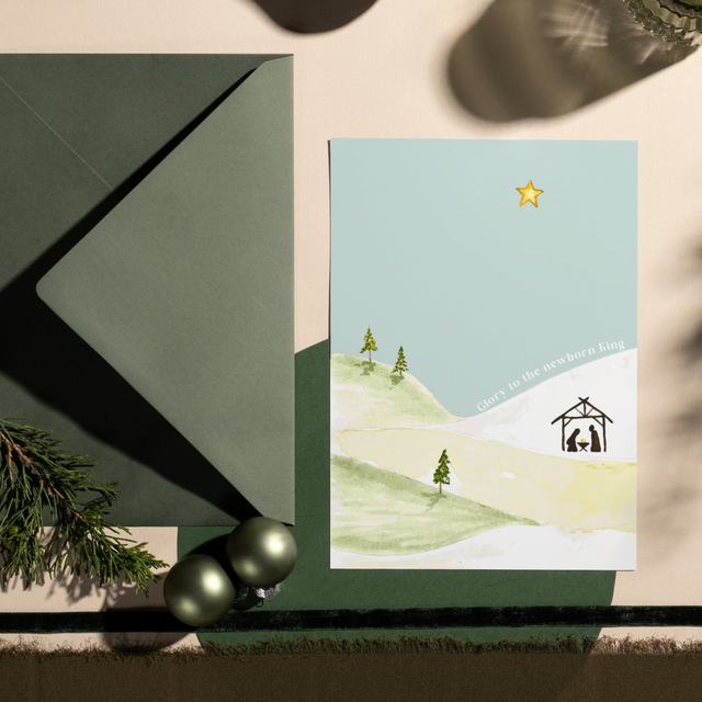 Greeting Card - Glory to the Newborn King