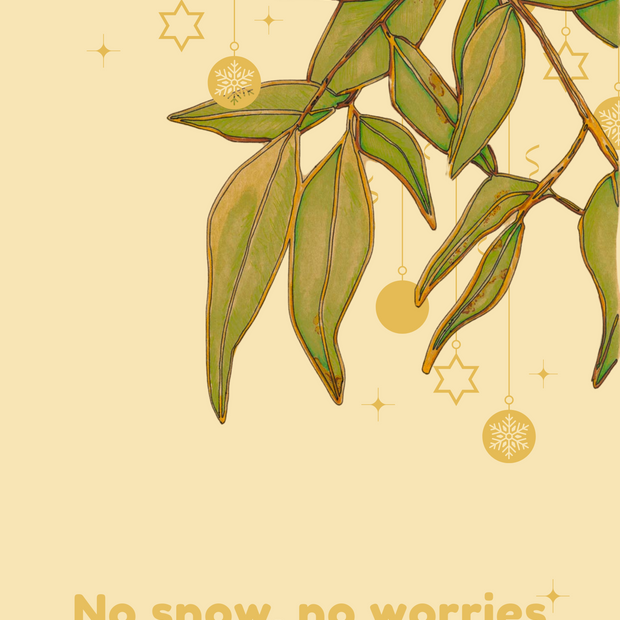 Greeting Card - Christmas Gum Leaves