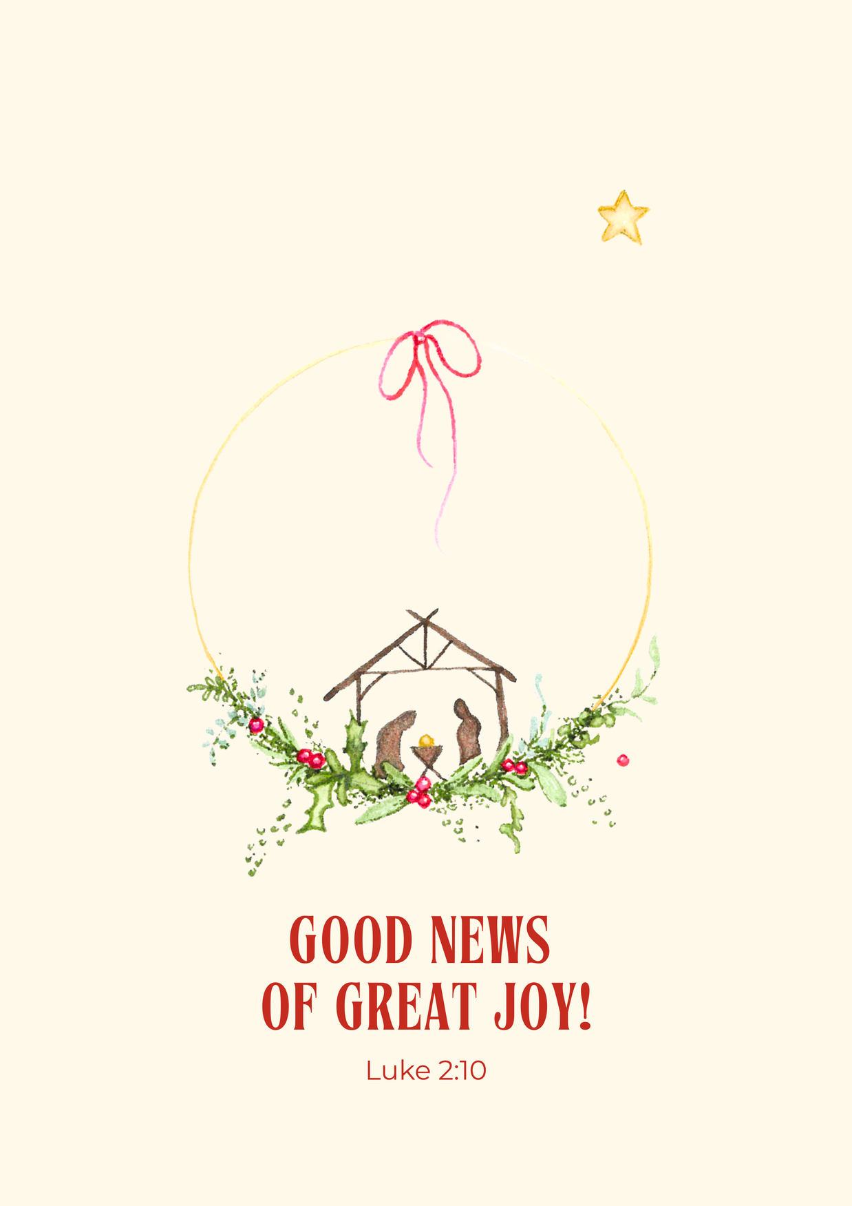 Greeting Card - Christmas Wreath