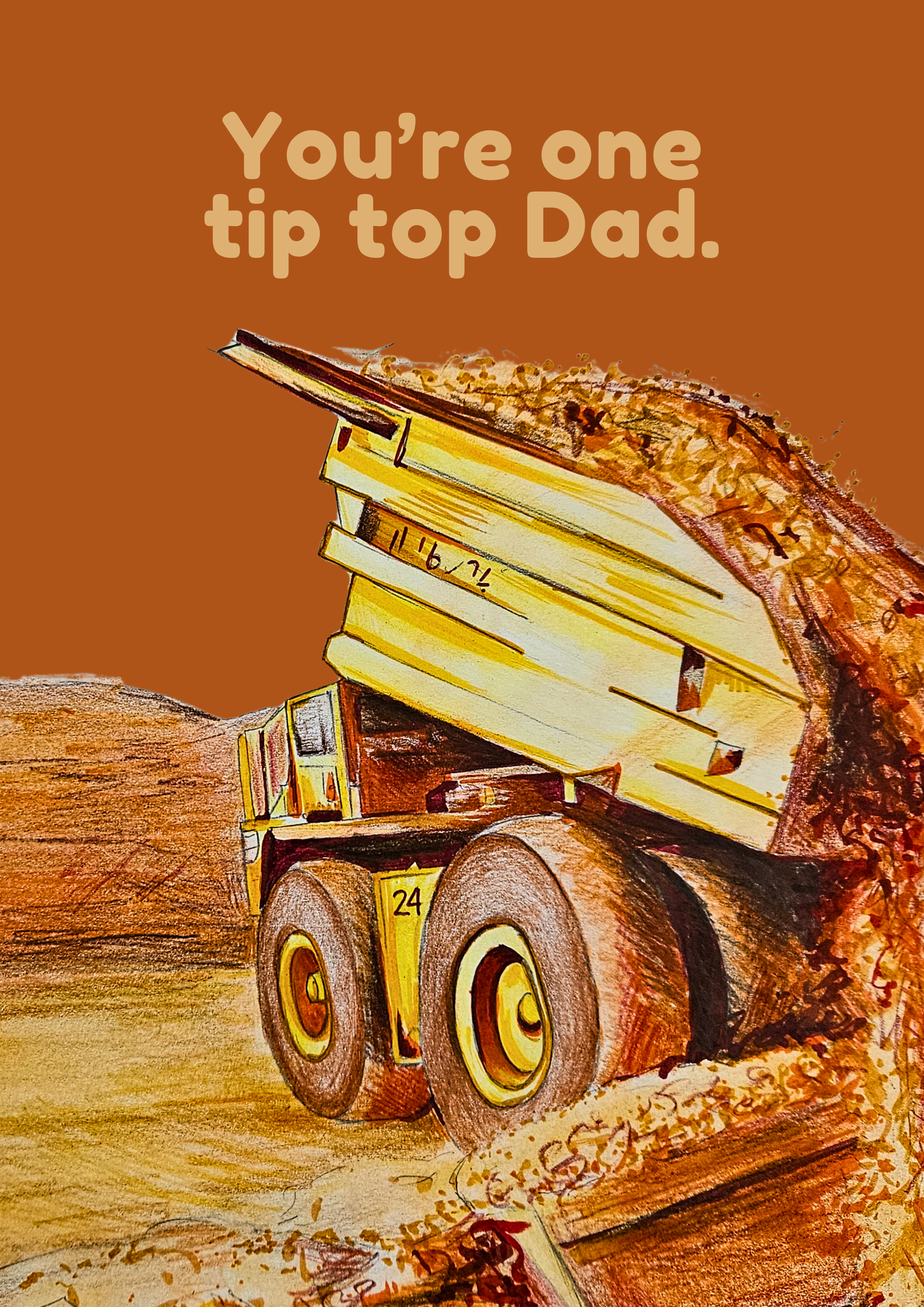 You're One Tip Top Dad - Greeting Card