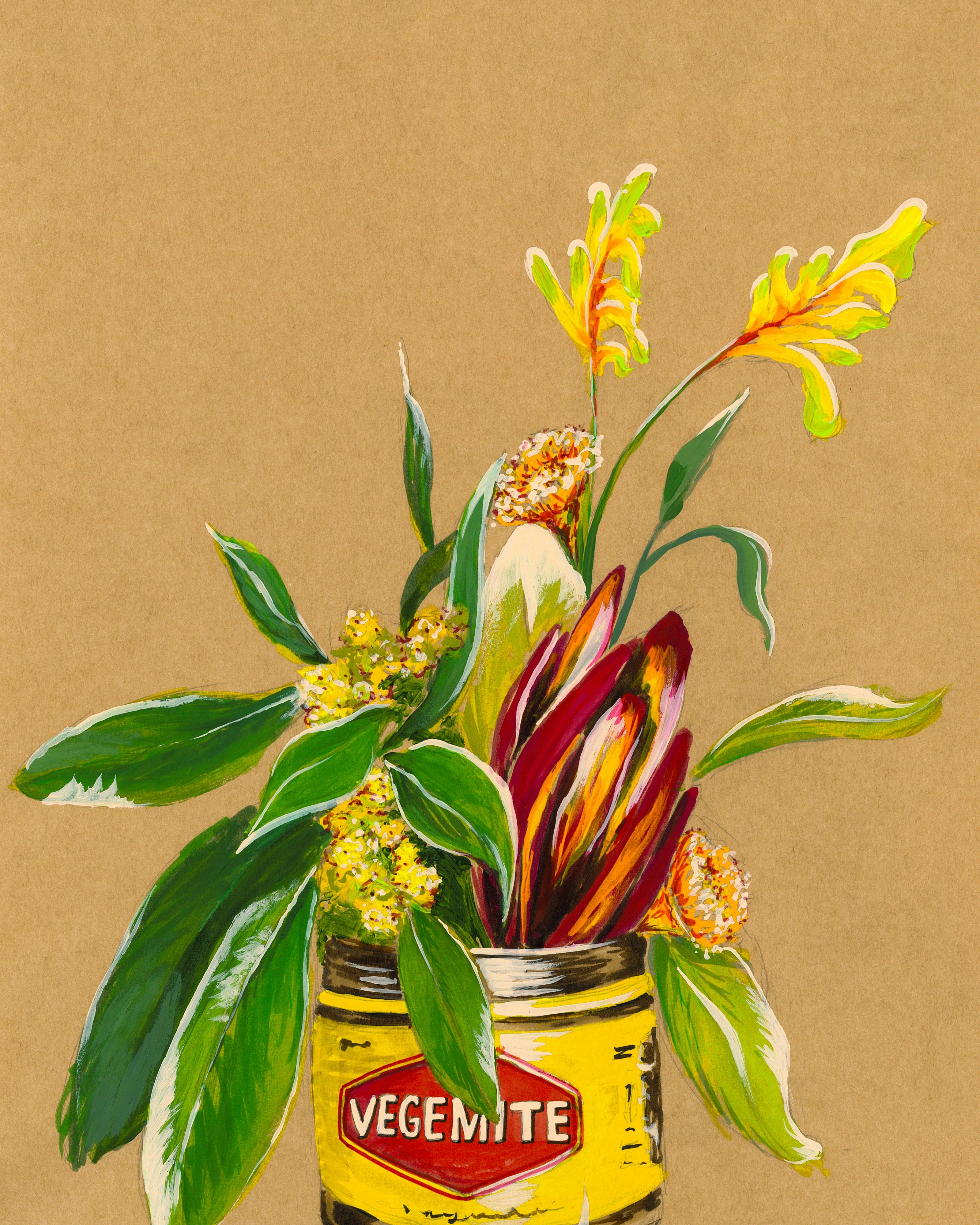 Vegemite & Blooms - Art Prints