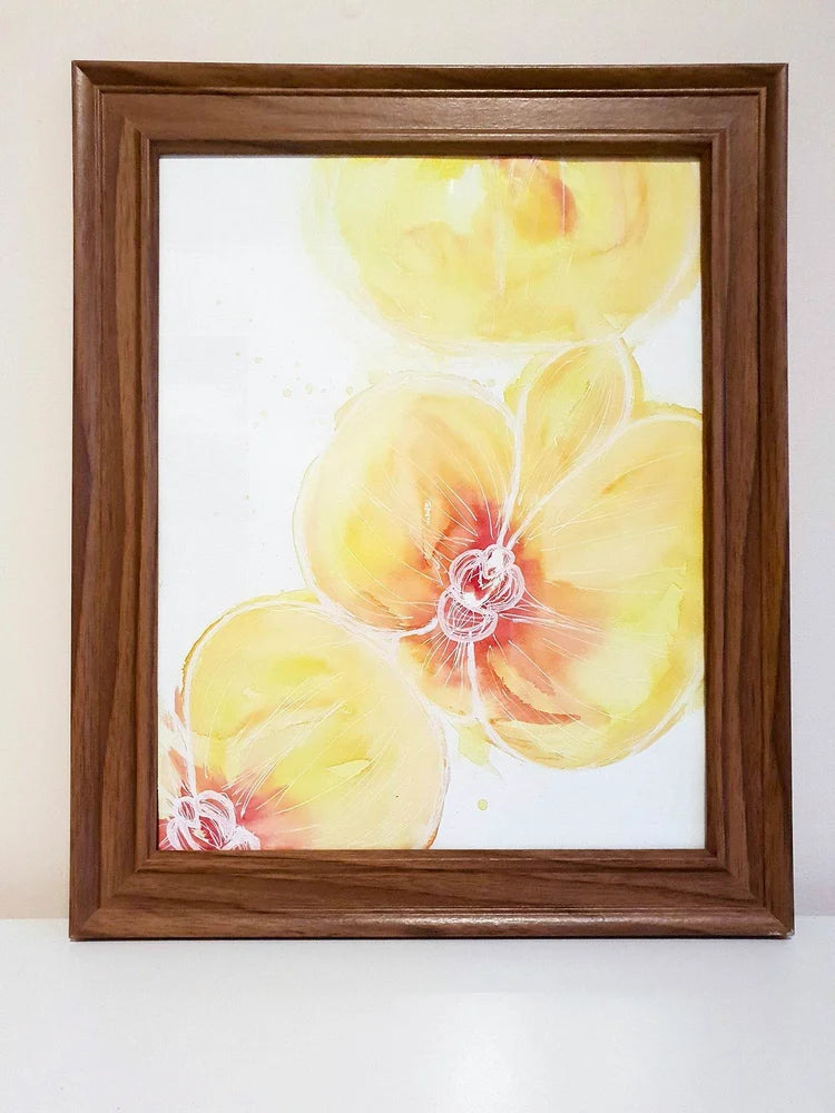 Yellow Orchid Abstract Art Print