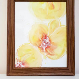 Yellow Orchid Abstract Art Print