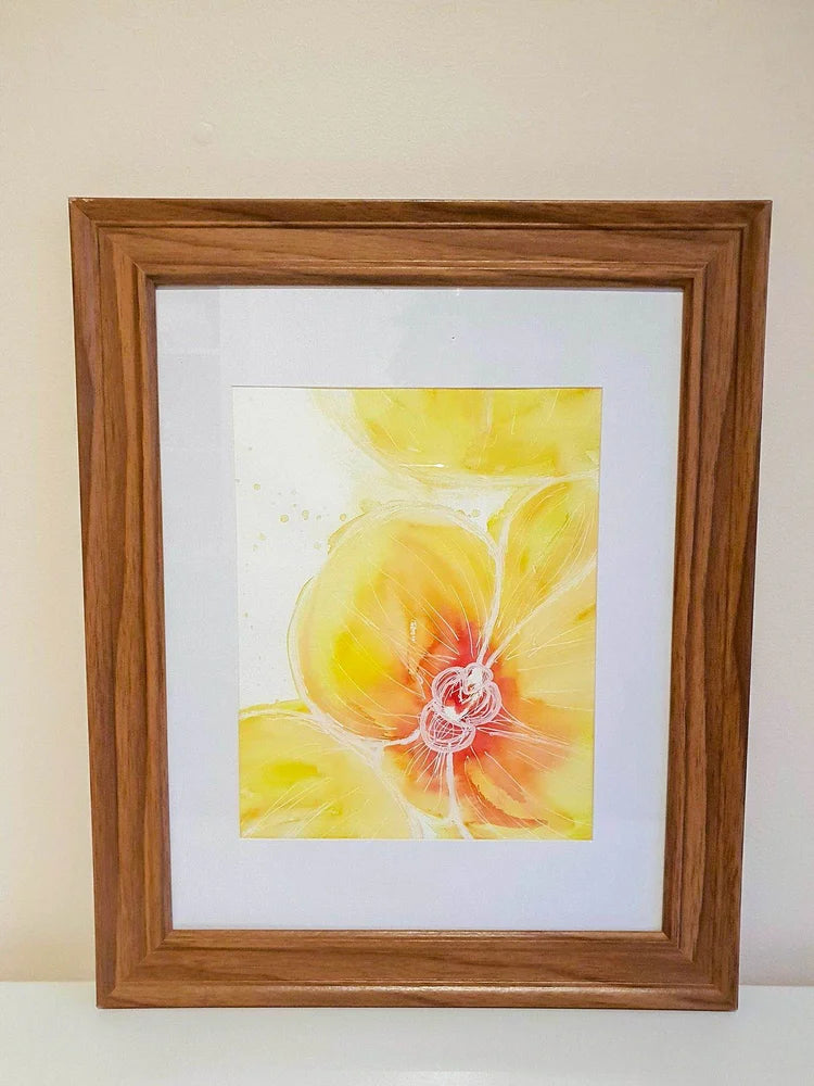 Yellow Orchid Abstract Art Print